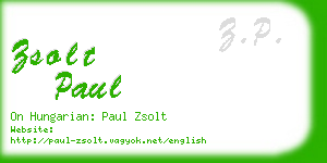zsolt paul business card